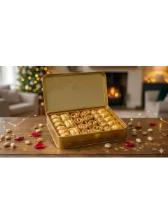 ٢ كيلو بقلاوة مشكلة، عطر فرنسي راقي وباقة ورد طبيعي